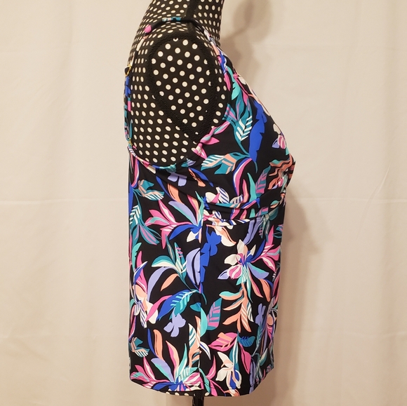 Leilani Floral Swimsuit Top Black, Multicolored NWT - Picture 6 of 12